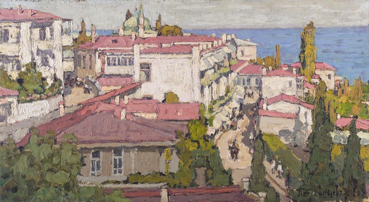 П.И. Петровичев. «Улица в Алупке. Крым». 2018 г.