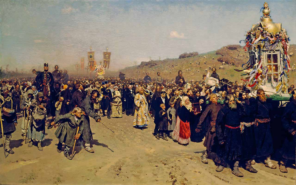 И. Репин «Крестный ход в Курской губернии». 1880–1883 гг.
