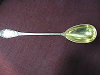 Серебряная ложка. Серебро, литьё, позолота. «Ф.А.ЛОРIЕ». Мастер Черятов