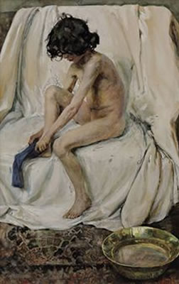 Е.Д. Поленова. «После купания».