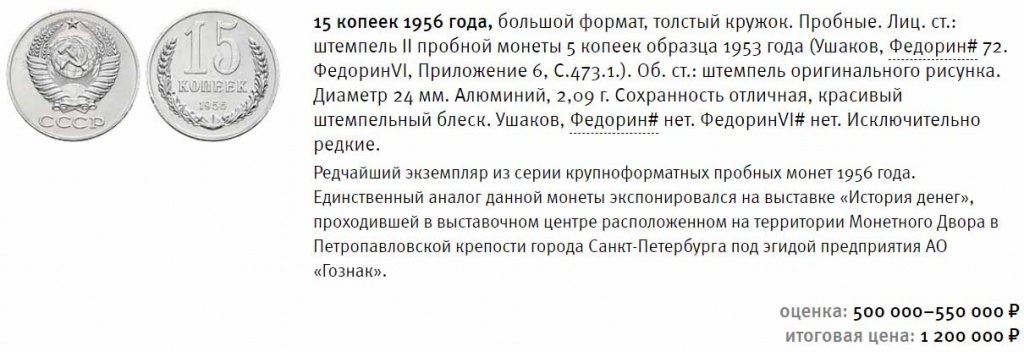 Пробные монеты 15 копеек