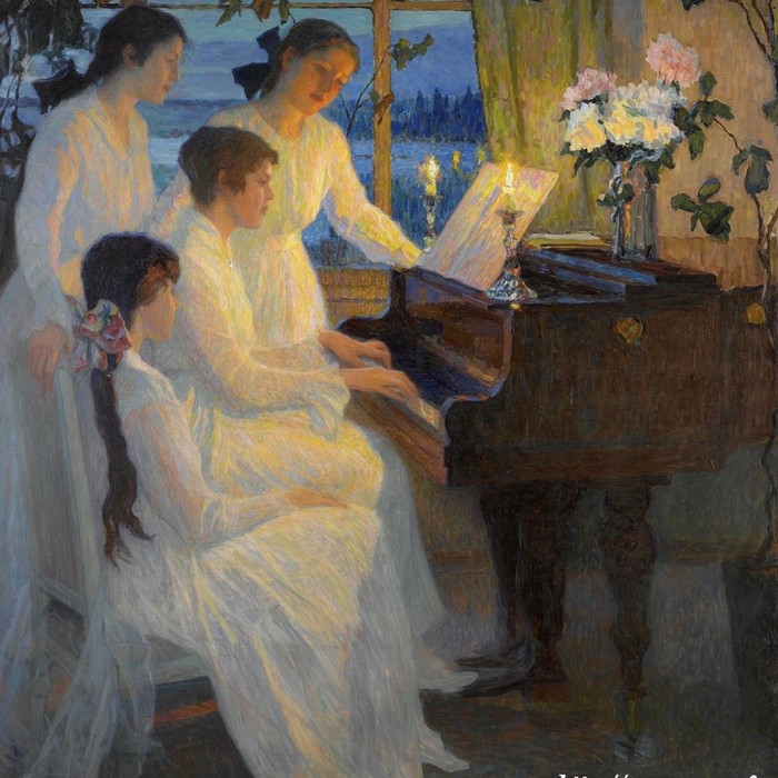 Н.П. Богданов-Бельский. «Симфония». Около 1907-1920 гг.