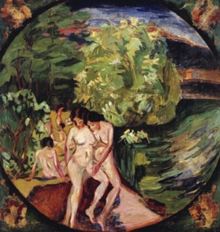 А.В. Лентулов. Холст «Купальщицы». 1909-1910 гг.