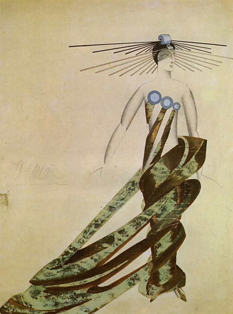 А.А. Экстер. Эскиз костюма к фильму «Аэлита». 1924 г.