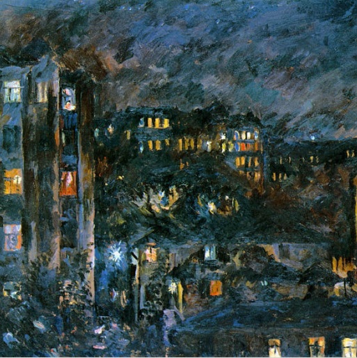 А.В. Лентулов. Холст «Ночь на Бронной». 1927 г.