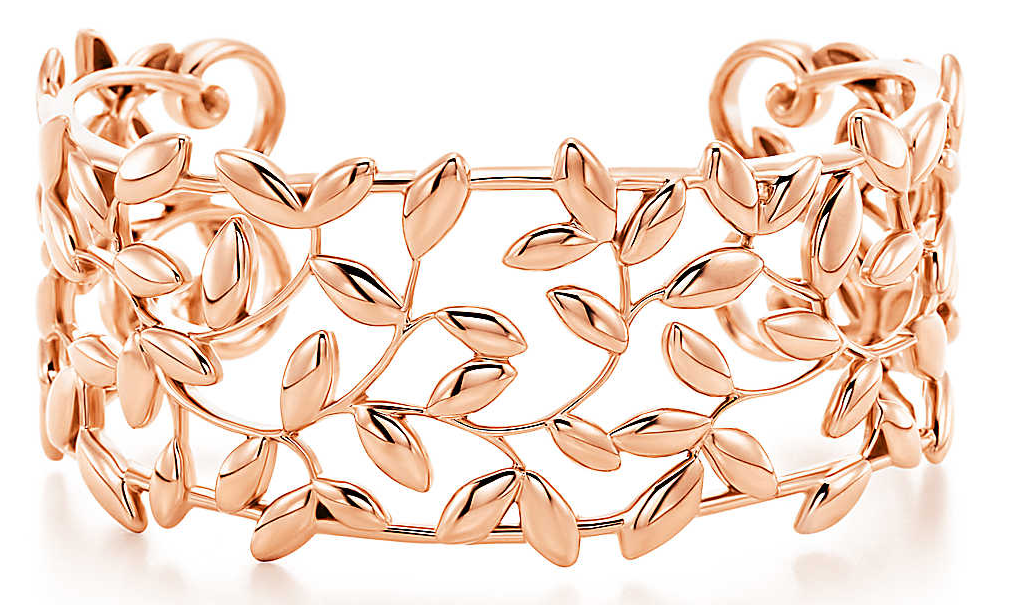 «Оливковая ветвь» браслет из розового золота