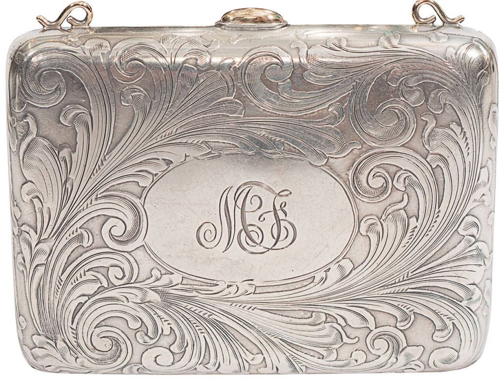 Кошелек из серебра с золотой застежкой, 1900 г. 