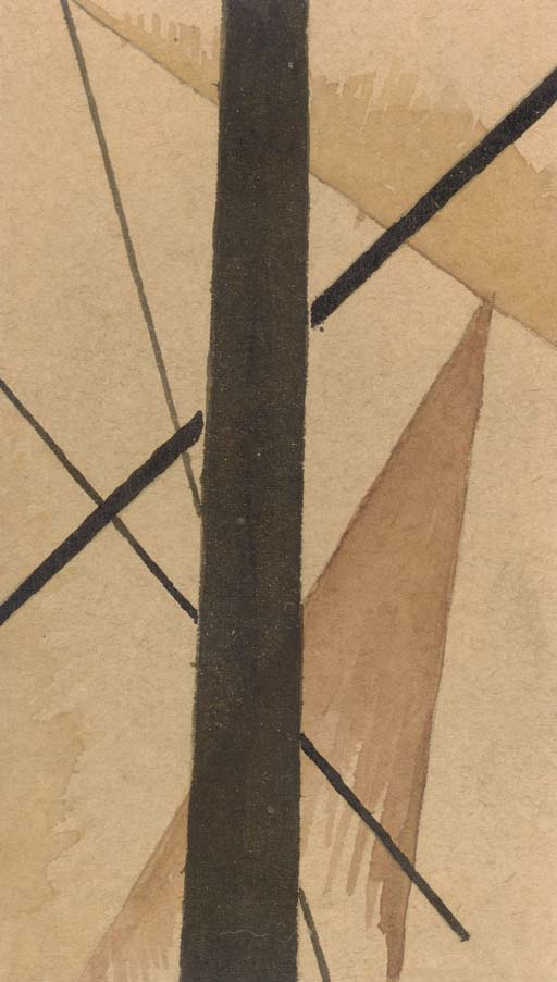 Л.С. Попова. Работа «Исследование пространственной силы». Продана на Christie`s за 11 тыс. долларов.