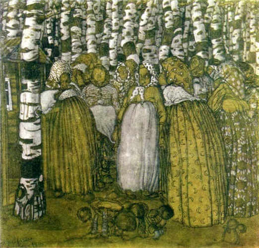 Б.Д. Григорьев. «Маленькие бабы». 1911 г.