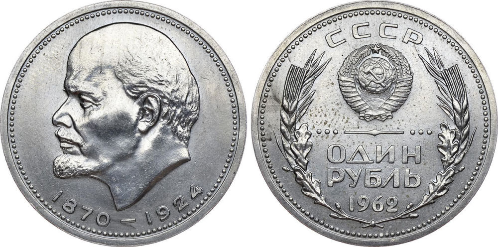 Пробные монеты номиналом 1 рубль РСФСР и СССР