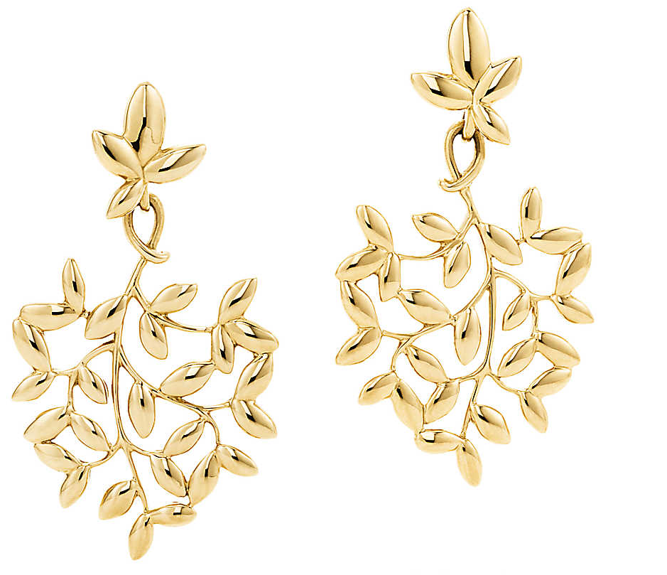 Золотые серьги из серии «Оливковая ветвь»