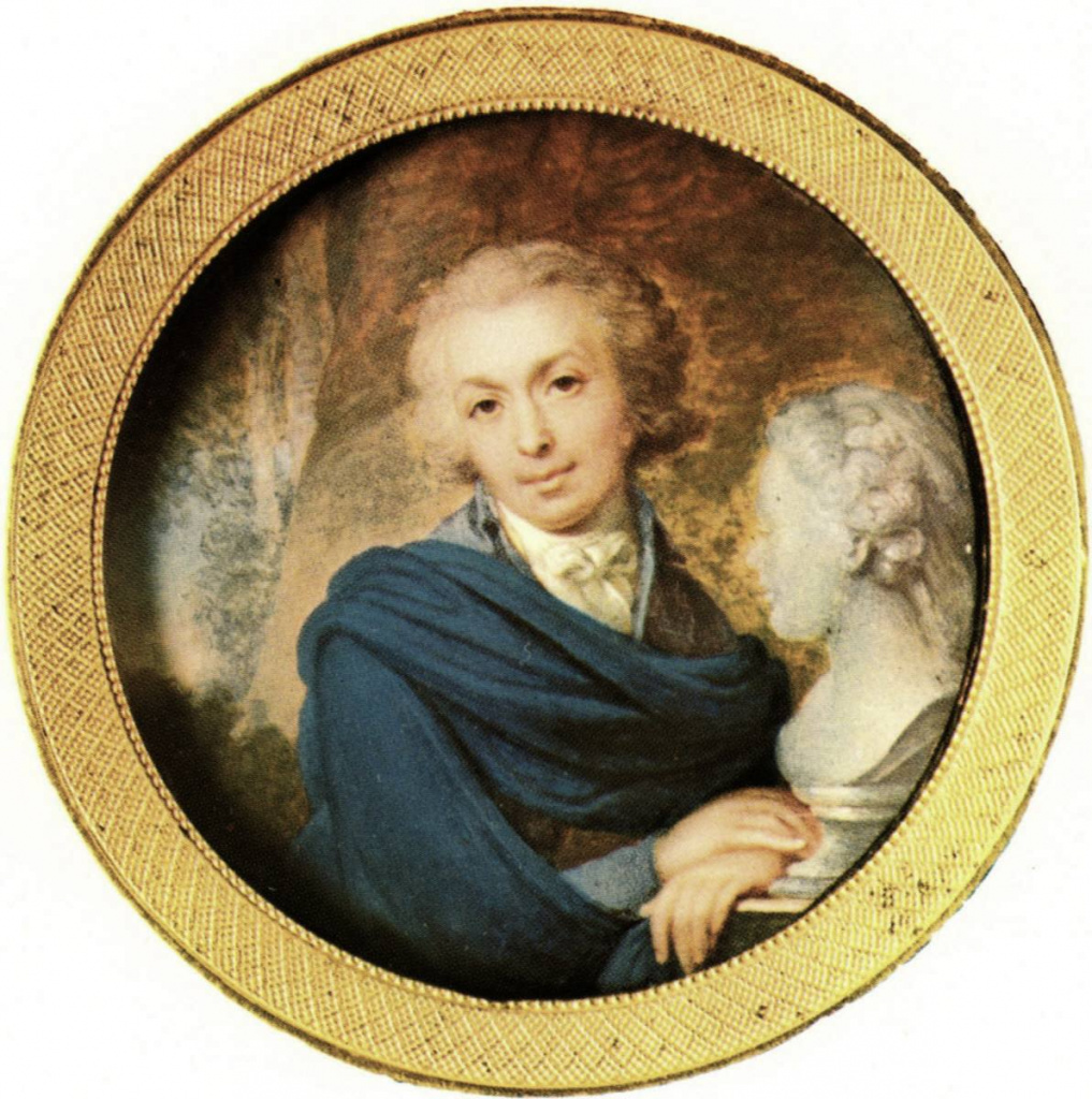 В.Л. Боровиковский. Портрет В.В. Капниста. Слоновая кость.