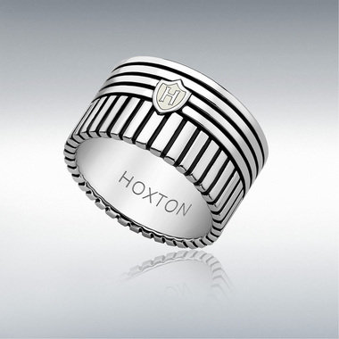 Кольцо и запонки серии Stripe