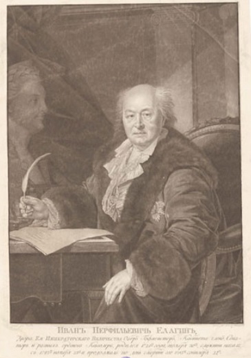 И.-Х. Майр. Портрет И.П. Елагина. Акватинта. После 1793 г.