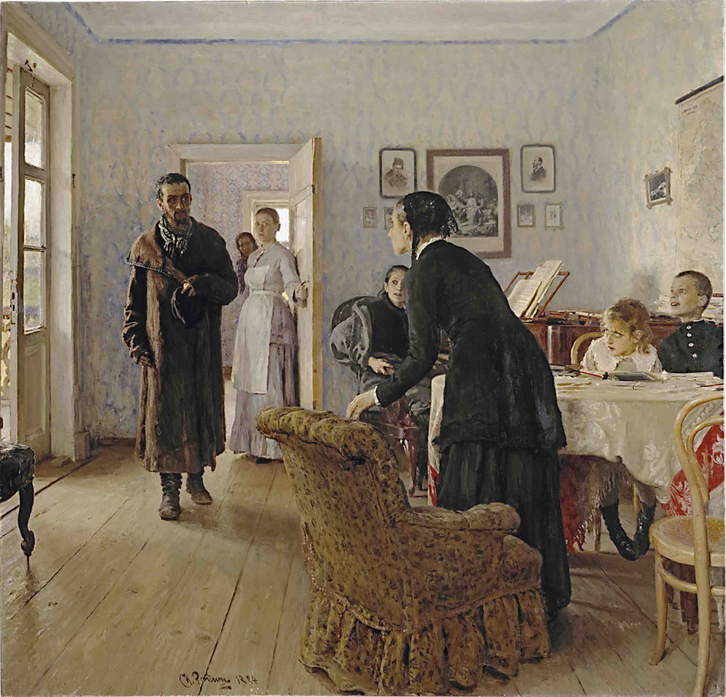 И. Репин. Картина «Не ждали». 1888 г.