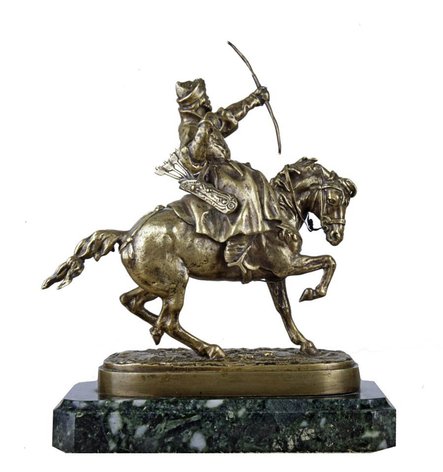 «Царский охотник времен Ивана Грозного». Форма Е.А. Лансере. Литье А. Морана. 1879 г. 