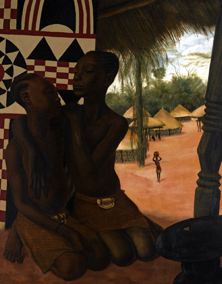 А.Е. Яковлев. Холст «Тити и Наранге, дочери вождя Эки Бондо». 1926 г.