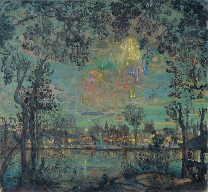 И.И. Бродский. «Фейерверк». 1916 г.