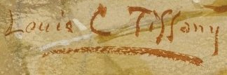 Подпись Луиса Комфорта Тиффани на картинах и эскизах