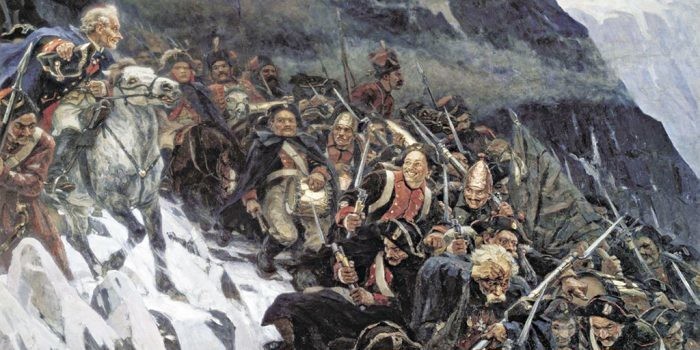 В.И. Суриков. «Переход Суворова через Альпы». 1899 г.