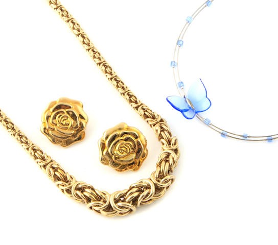 A collection of crystal jewelry, signed Baccarat