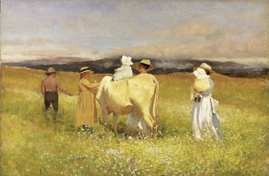 Моя семья в Somesville. 1888. 24 x 36 дюймов. Масло, холст