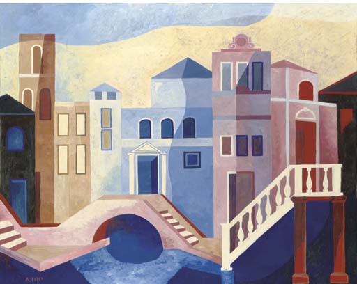 А.А. Экстер. Холст «Город». Около 1925 г.