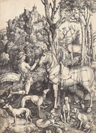 А. Дюрер. Гравюра «Сент-Юстас». Около 1501 г.