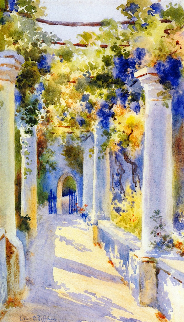 Лоджия в Laurelton Hall. 1920 годы. Акварель, бумага