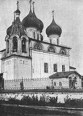 Построенная в 1653 и снесенная в 1932 годах, церковь Иоана Предтечи в Дюдиковой пустыни на берегу Вологды