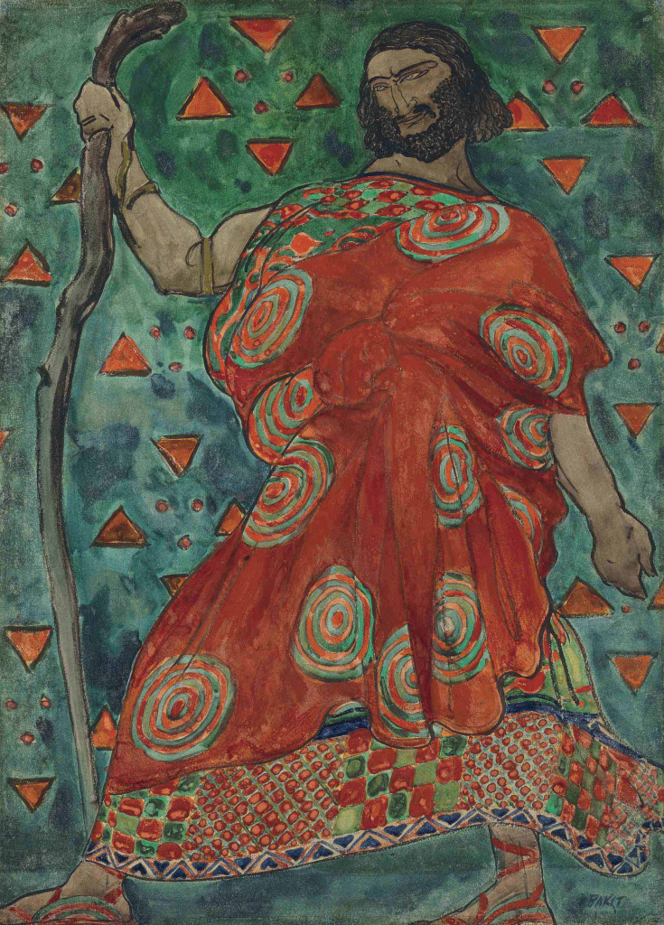 Л.С. Бакст. Дизайн костюма для «Антигона». Около 1904 г.