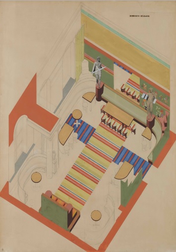 В.Д. Ермилов. «Дизайн комнаты отдыха в Харьковском Дворце пионеров и октябрят». Около 1934 г.