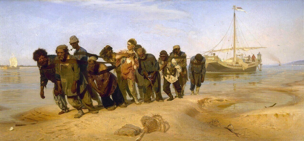И. Репин «Бурлаки на Волге». 1872–1873 гг.