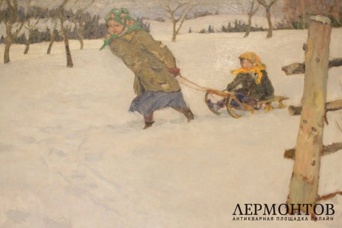 Н. Богданов-Бельский. «К бабушке в гости». 1910 г.