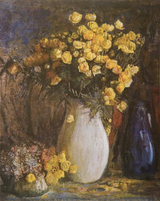 П.И. Петровичев. «Цветы в кувшине. Купальницы».