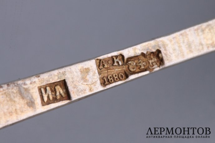 Набор чайных ложек. Иван Алексеев. Серебро 84 пробы. Россия, Москва, 1880 год.