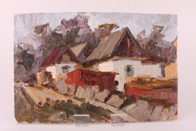 Картина из серии Крымские зарисовки. N1. Чурсин К.Н. Картон, масло. XX в.