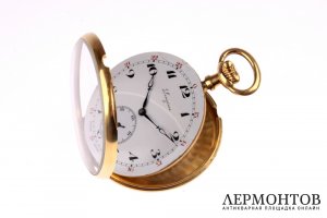 Открытые карманные часы Longines. Золото 750. Швейцария