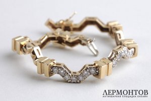 Браслет c бриллиантами 1,76 к. Золото 585 проба