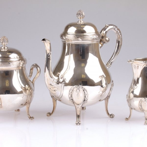 Чайный сервиз Е. Puiforcat. Серебро 950. Франция