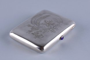 Портсигар. Артель Московский ювелир. Серебро 875 пробы. СССР, до 1960 г.