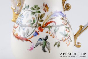 Сливочник в классическом стиле. Фарфор, роспись, золочение. ИФЗ, XIX в.