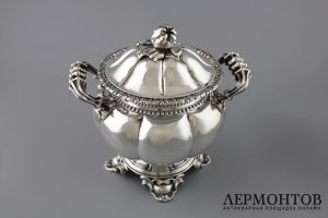 САХАРНИЦА. СЕРЕБРО 950. ETIENNE-AUGUSTE COURTOIS. ФРАНЦИЯ, XIX ВЕК.