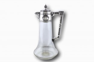 Графин в серебряной оправе. Серебро 800. Германия, XIX в.