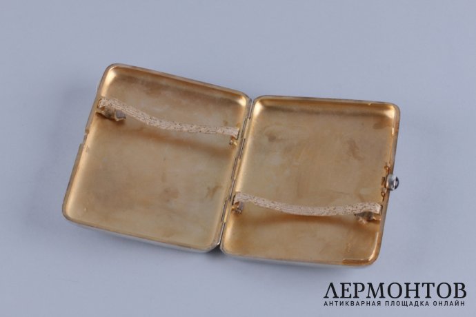 Портсигар. Артель Московский ювелир. Серебро 875 пробы. СССР, до 1960 г.