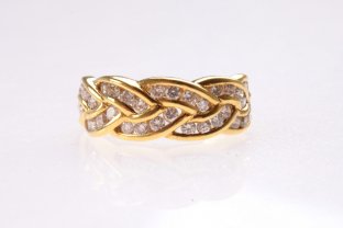 Кольцо Коктейль с бриллиантами 1,02 к. Золото 585 пробы. США