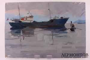 Картина из серии Природа. N6. Чурсин К.Н. Картон, масло. XX в.