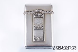 Портсигар в стиле ампир. Серебро 84. Российская империя