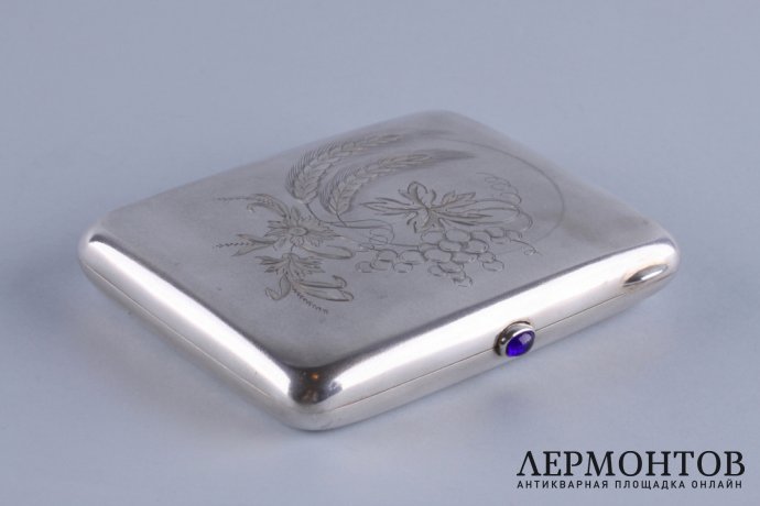 Портсигар. Артель Московский ювелир. Серебро 875 пробы. СССР, до 1960 г.