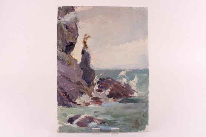 Картина из серии Природа. N4. Чурсин К.Н. Картон, масло. XX в.